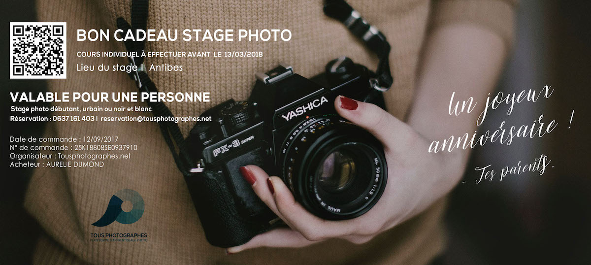 Offrir Un Stage Photo Des Cheques Cadeaux Pour Apprendre La Photo